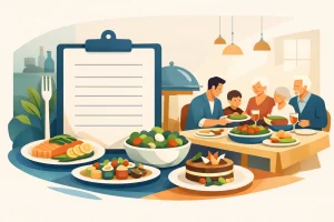 דוגמה לתפריט אירוע משפחתי שעובדת באמת