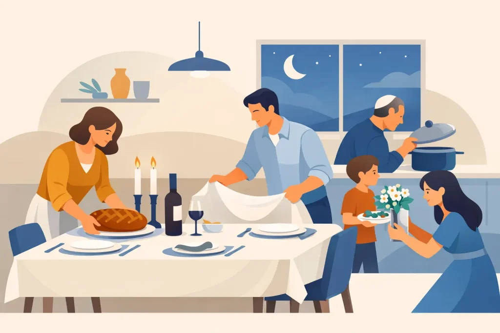 מדריך לאירוח שבת משפחתית בלי לחץ מיותר