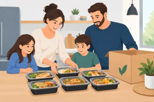 דוגמה להזמנת אוכל מוכן לשבוע למשפחה עסוקה